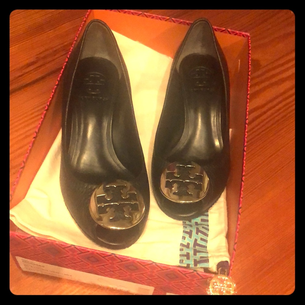 Tory Burch Sally Wedges Black/Silver